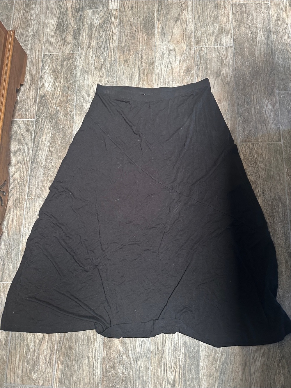 Chico's Black A-Line Midi Skirt